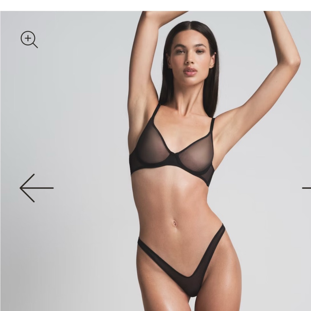 NWT SKIMS Mesh Micro Dipped Thong Panties